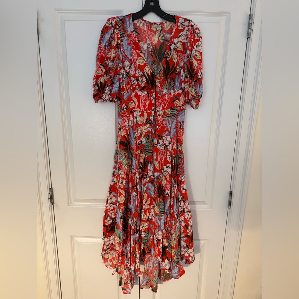 Maje Red Floral Dress
